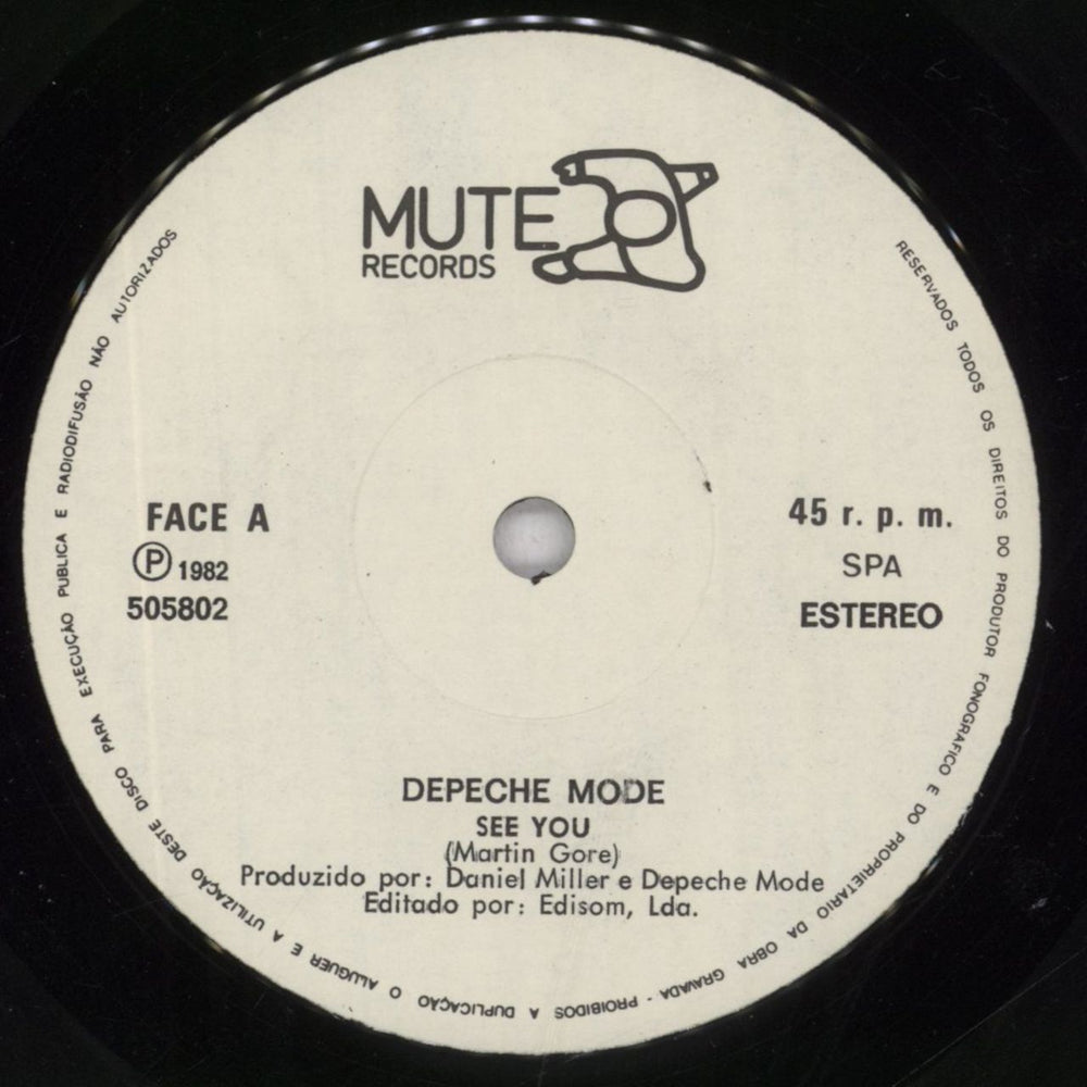 Depeche Mode See You Portugese 7" vinyl single (7 inch record / 45) DEP07SE838259