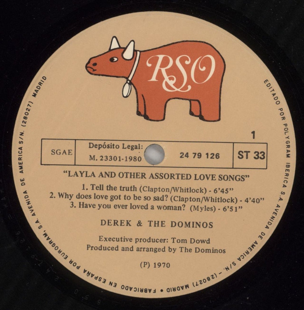 Derek And The Dominos Layla and Other Assorted Love Songs Spanish 2-LP vinyl record set (Double LP Album) D&D2LLA875227