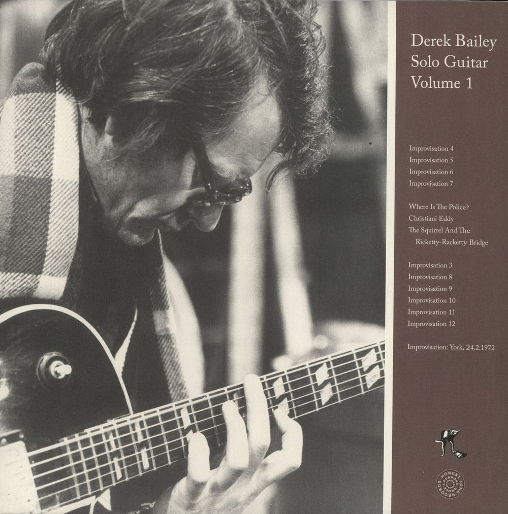 Derek Bailey Solo Guitar Volume 1 UK 2-LP vinyl record set (Double LP Album)