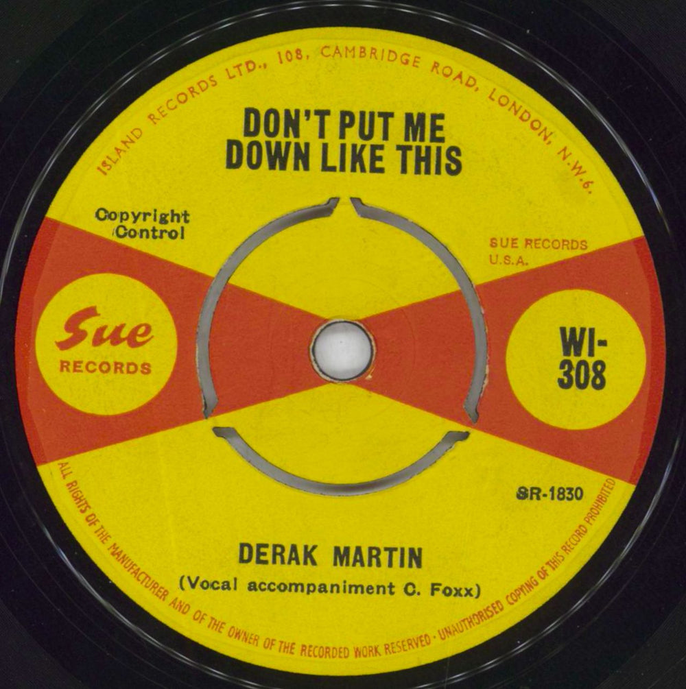 Derek Martin Daddy Rollin' Stone UK 7" vinyl single (7 inch record / 45)