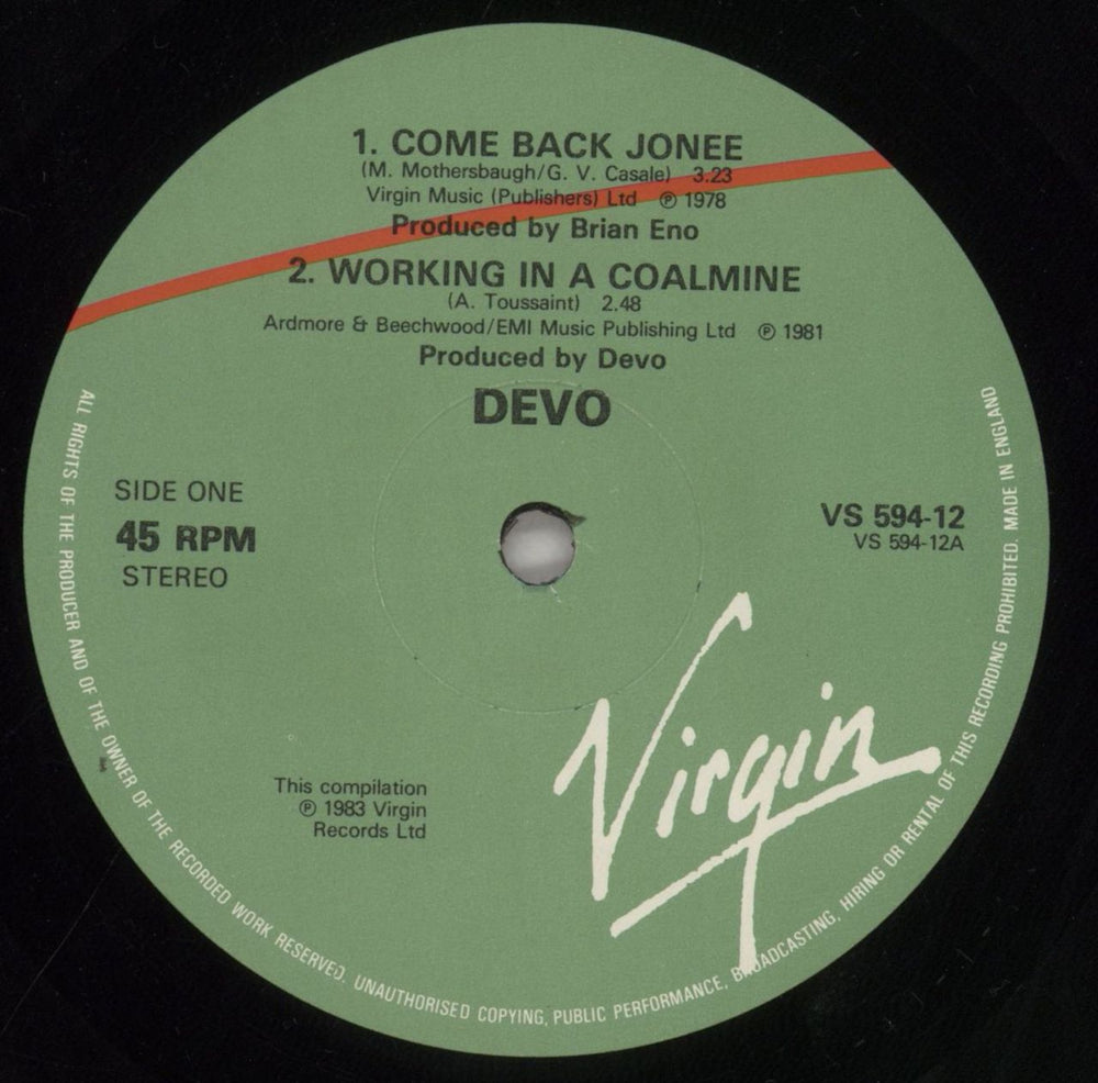 Devo 4 Track EP UK 12" vinyl single (12 inch record / Maxi-single) DVO12TR858072