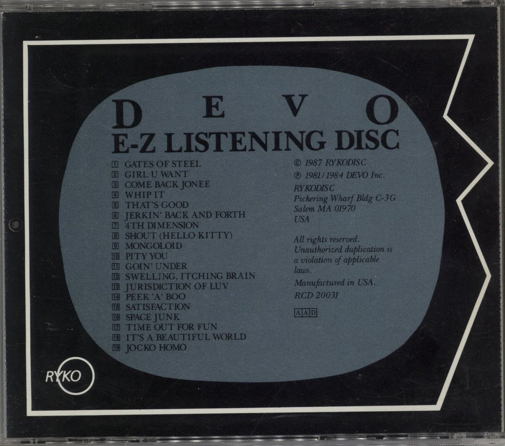 Devo E-Z Listening Disc US CD album (CDLP) DVOCDEZ477413