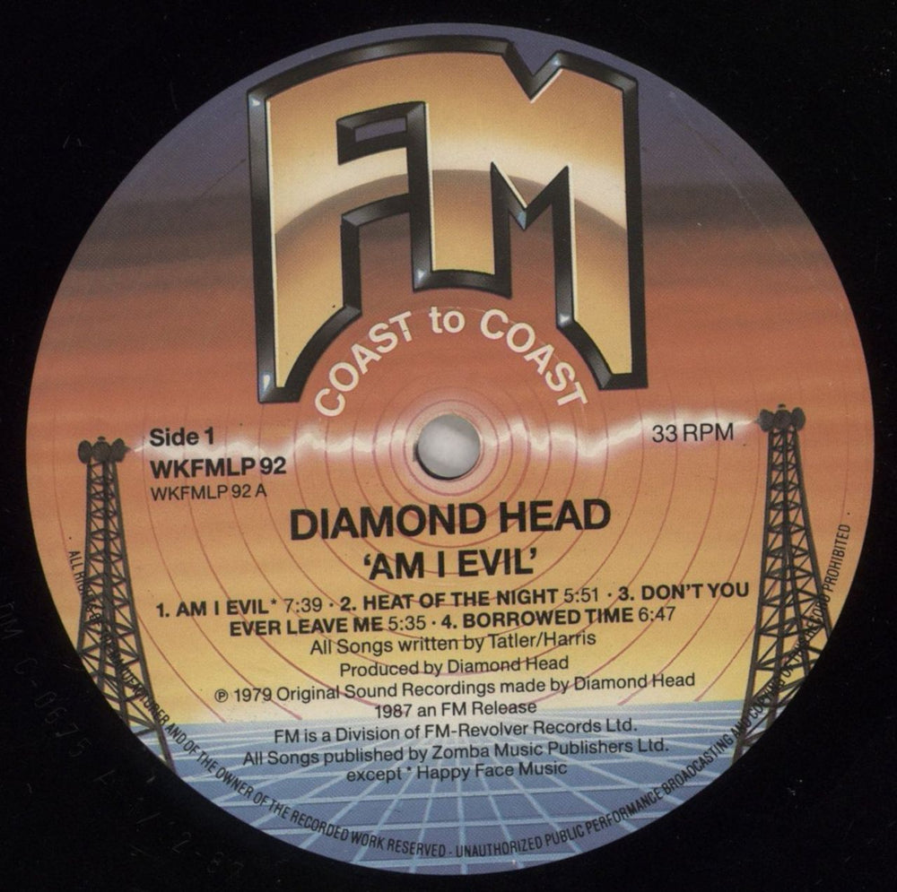 Diamond Head Am I Evil UK vinyl LP album (LP record) DIHLPAM465686