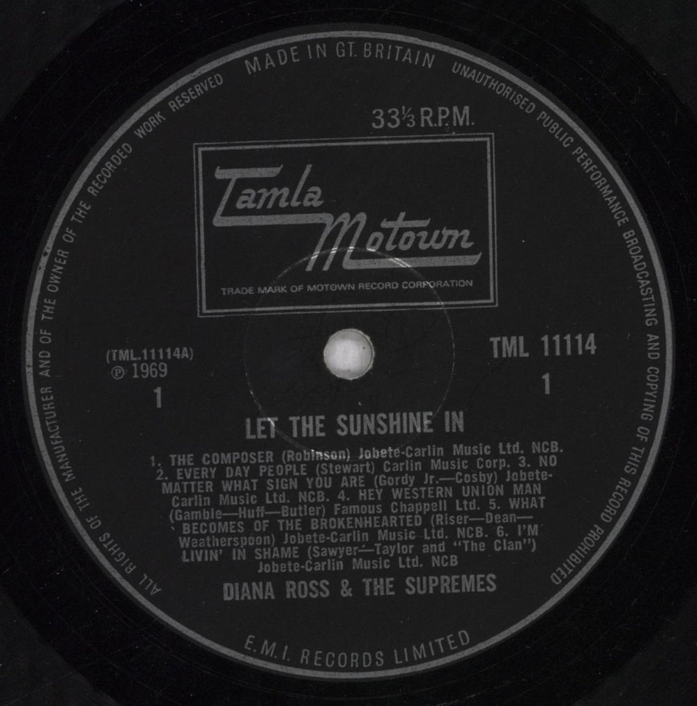 Diana Ross & The Supremes Let The Sunshine In UK vinyl LP album (LP record) D/SLPLE578961