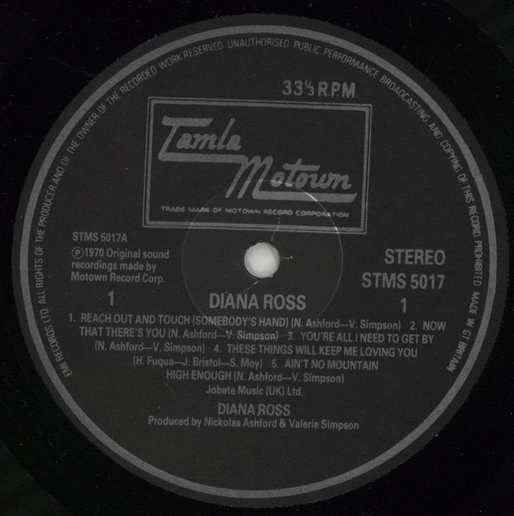 Diana Ross Diana Ross UK vinyl LP album (LP record) DIALPDI574965