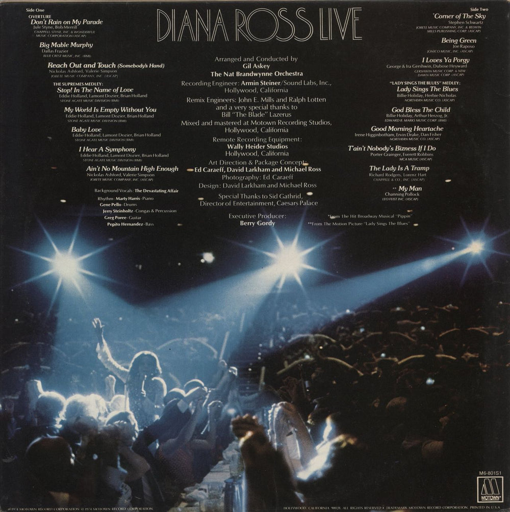 Diana Ross Live At Caesars Palace Japanese Promo vinyl LP album (LP record)