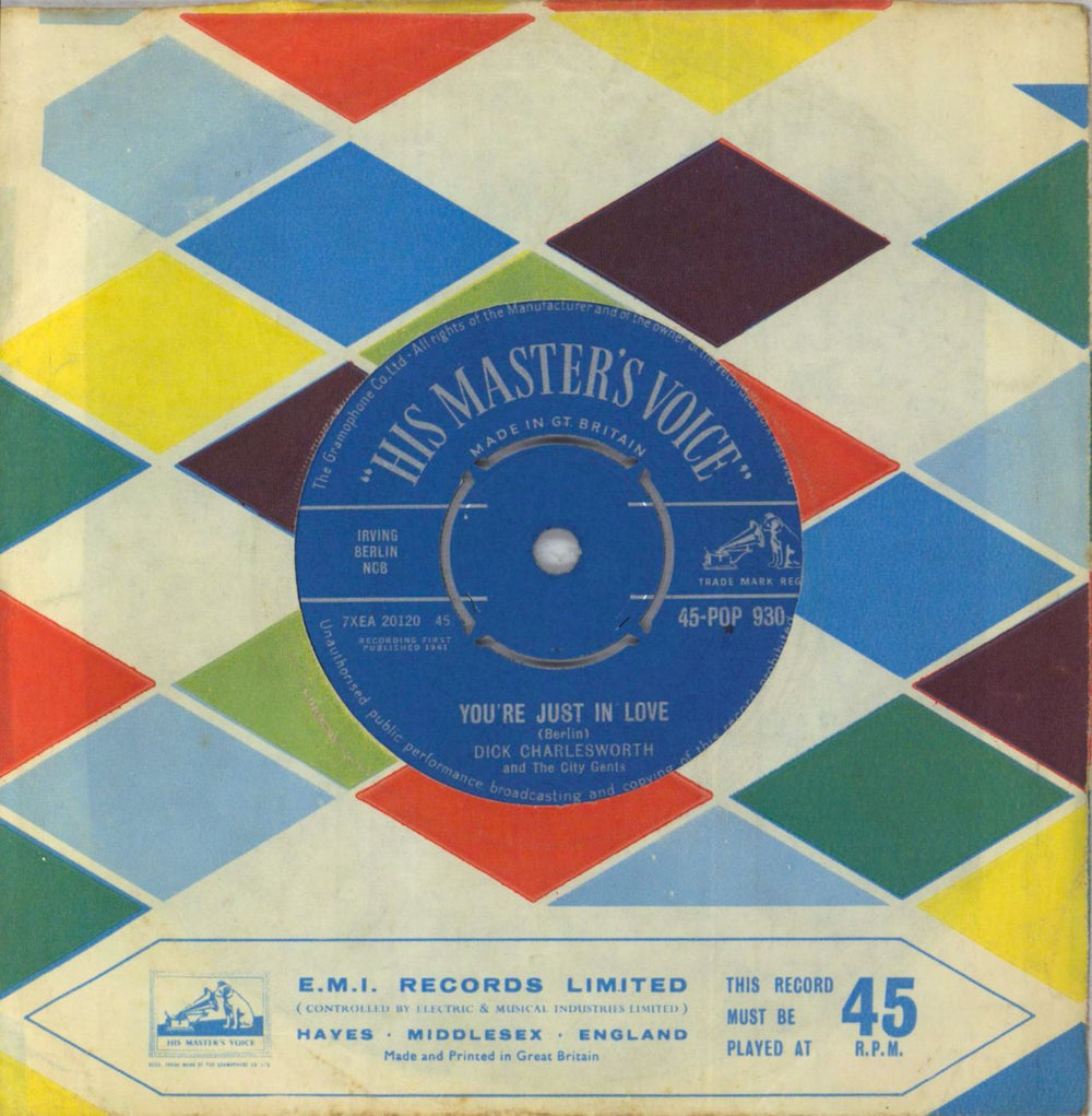 Dick Charlesworth In The Doghouse UK 7" vinyl single (7 inch record / 45)