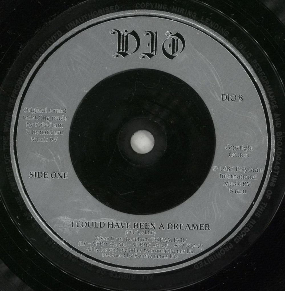 Dio I Could Have Been A Dreamer UK 7" vinyl single (7 inch record / 45) DIO07IC193505