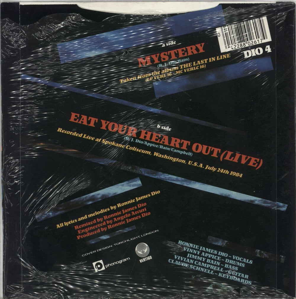 Dio Mystery + Open Shrink UK 7" vinyl single (7 inch record / 45) 042288026174