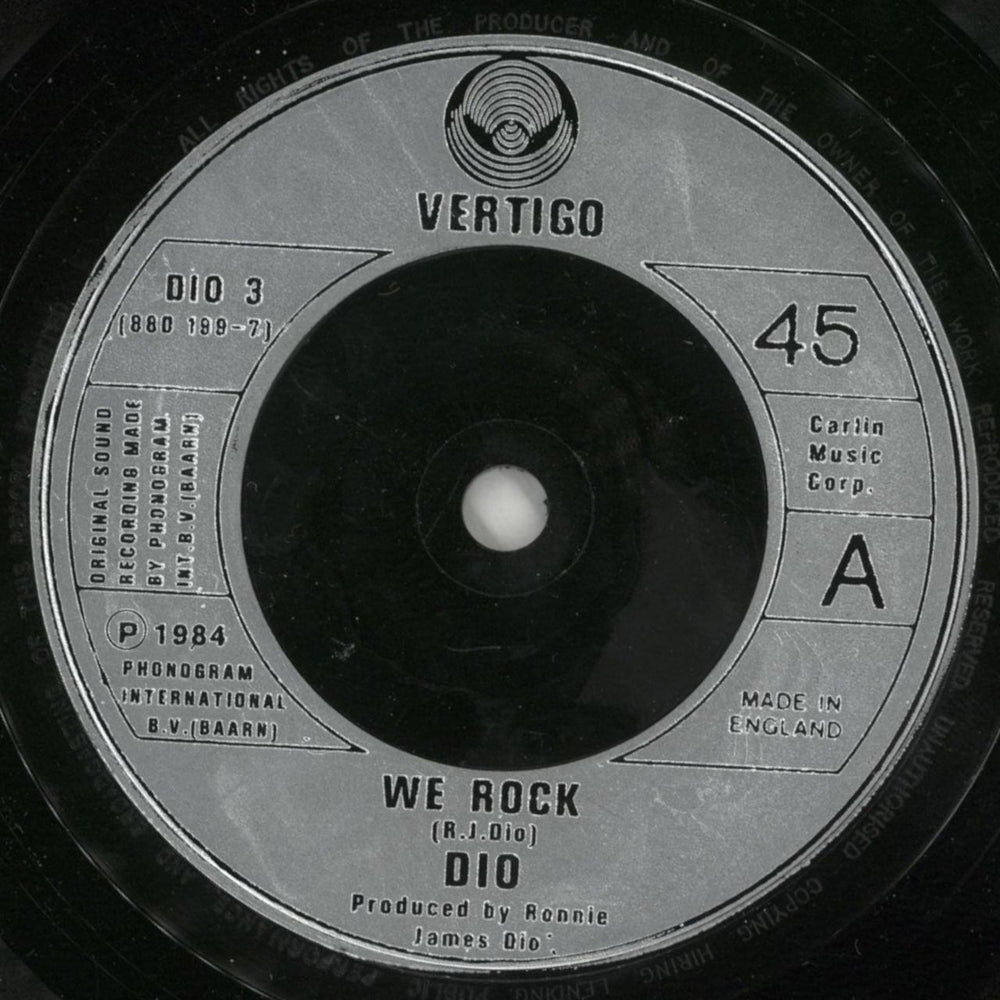 Dio We Rock UK 7" vinyl single (7 inch record / 45) DIO07WE445071