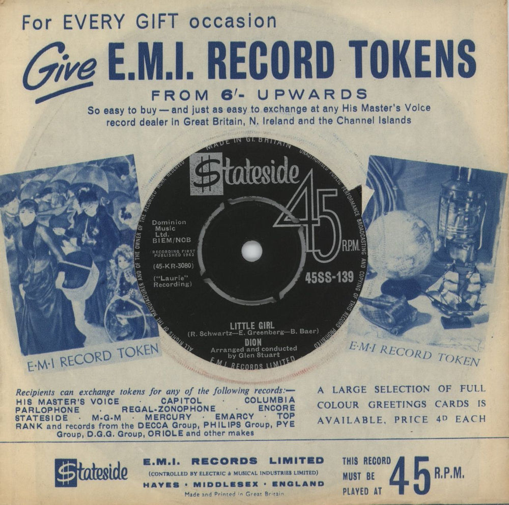 Dion Love Came To Me UK 7" vinyl single (7 inch record / 45)