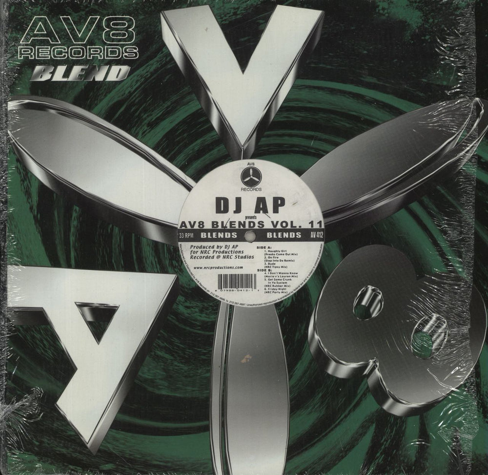 DJ A.P. AV8 Blends Vol. 11 US 12" vinyl single (12 inch record / Maxi-single) AV412