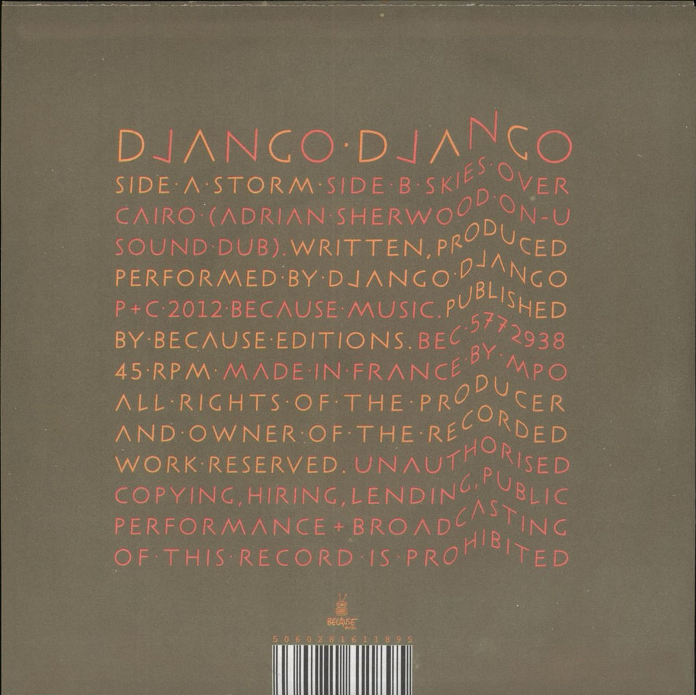 Django Django Storm French 7" vinyl single (7 inch record / 45)