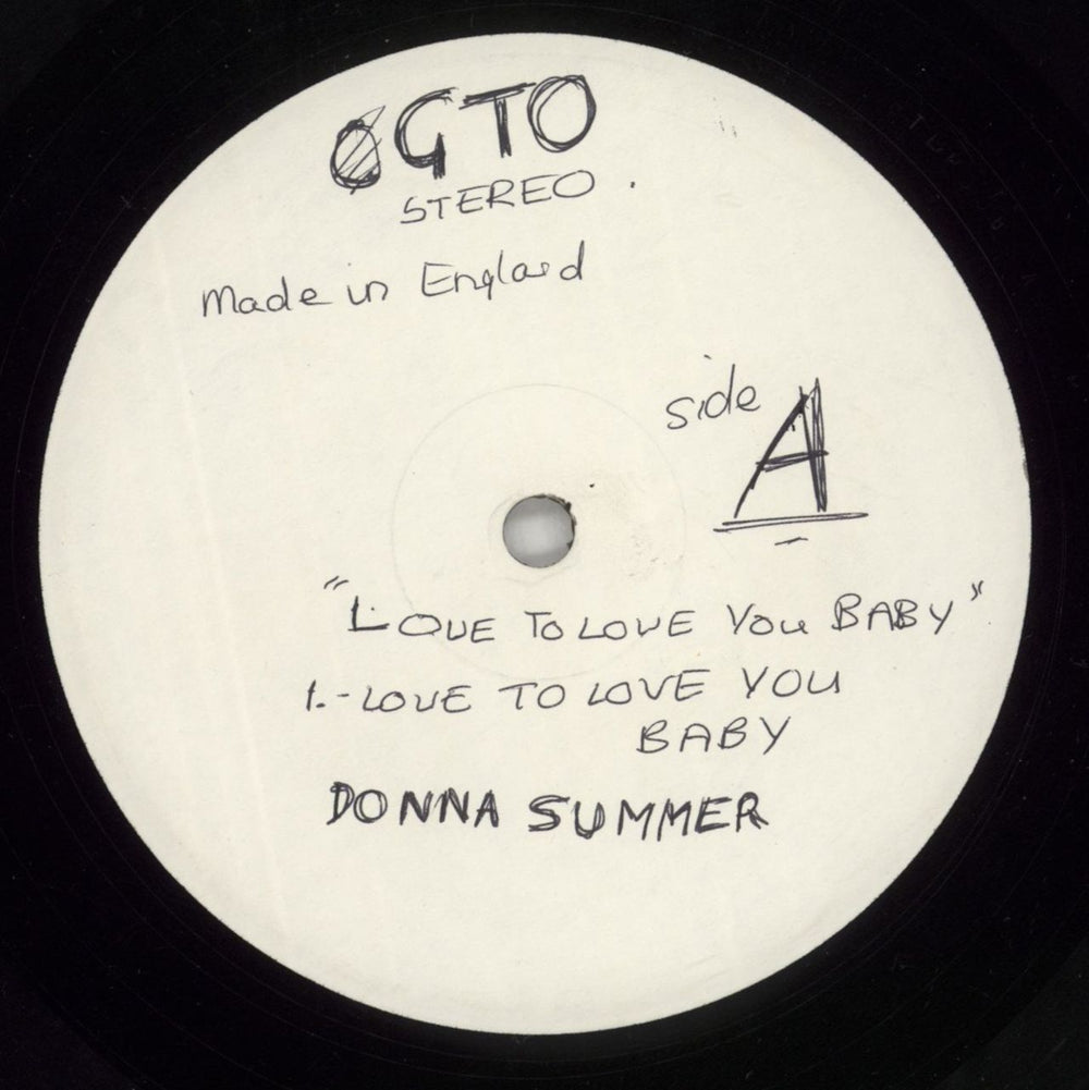 Donna Summer Love To Love You Baby - Test Pressing UK vinyl LP album (LP record) GTLP008