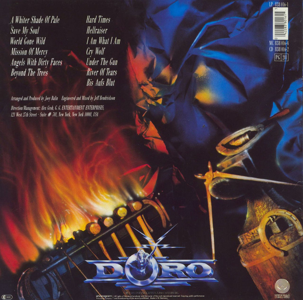 Doro Force Majeure - Stickered Sleeve German vinyl LP album (LP record) 042283801615