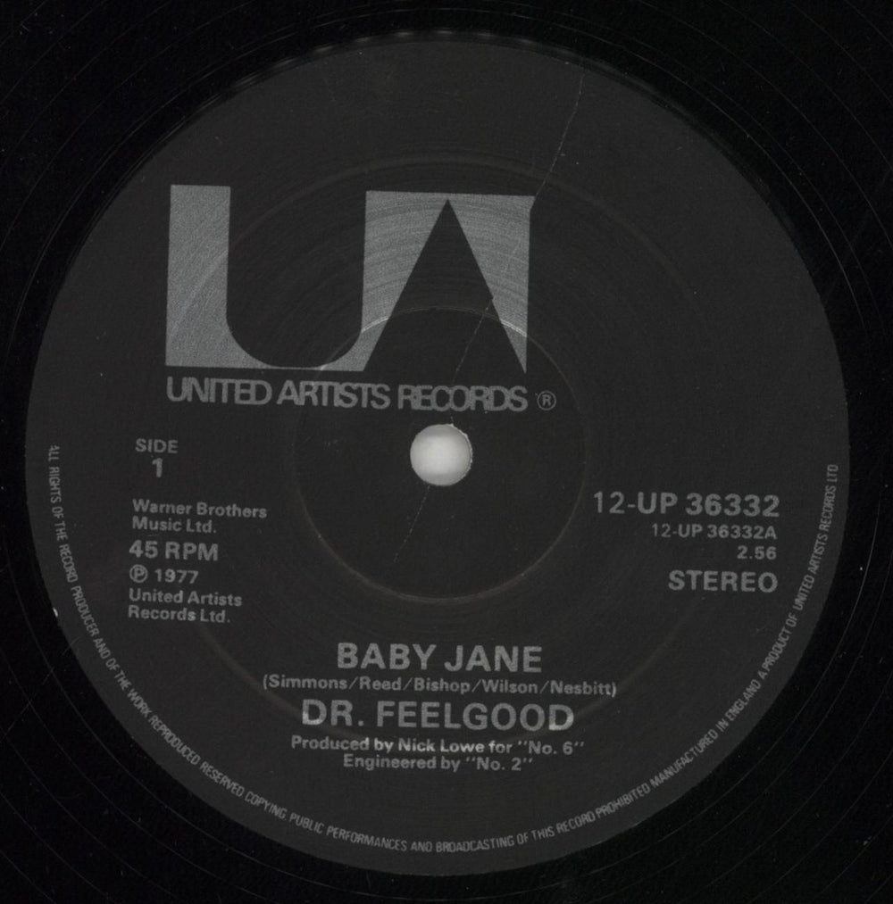 Dr Feelgood Baby Jane UK 12" vinyl single (12 inch record / Maxi-single) DRF12BA117344