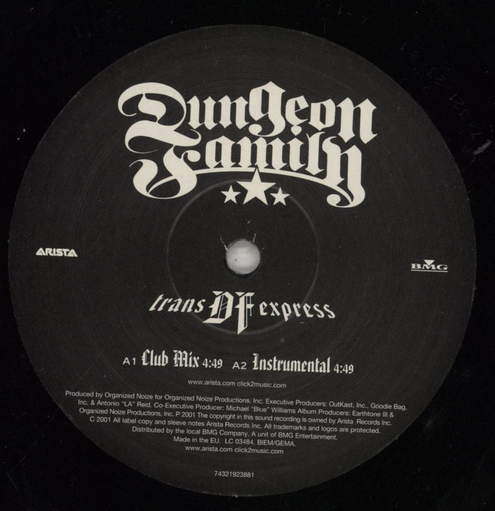 DUNGEON FAMILY Trans DF Express UK 12" vinyl single (12 inch record / Maxi-single) DB012TR291275