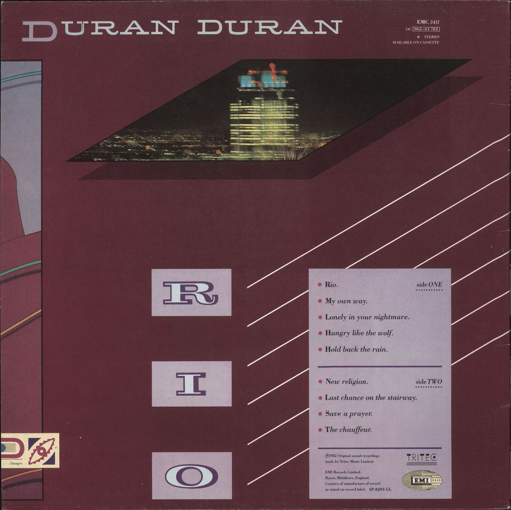 Duran Duran Rio - 1st - EX UK vinyl LP album (LP record)