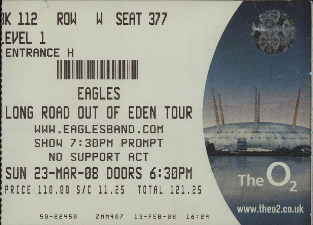 Eagles Long Road Out Of Eden + Ticket Stub UK tour programme EAGTRLO663115