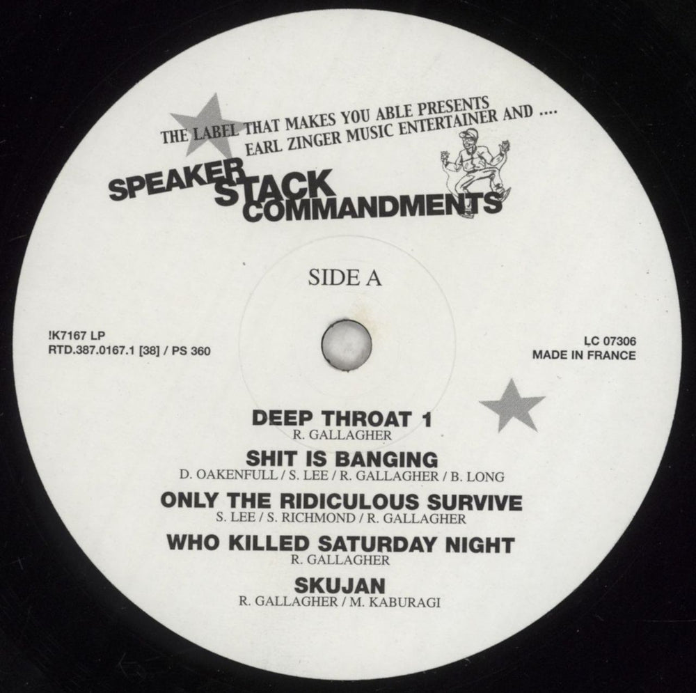 Earl Zinger Speaker Stack Commandments German 2-LP vinyl record set (Double LP Album) 8GU2LSP854514