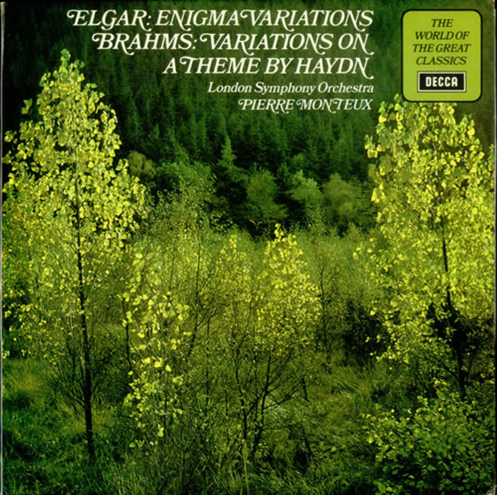 Edward Elgar Elgar: Enigma Variations / Brahms: Variations On A Theme By Haydn UK vinyl LP album (LP record) SPA121