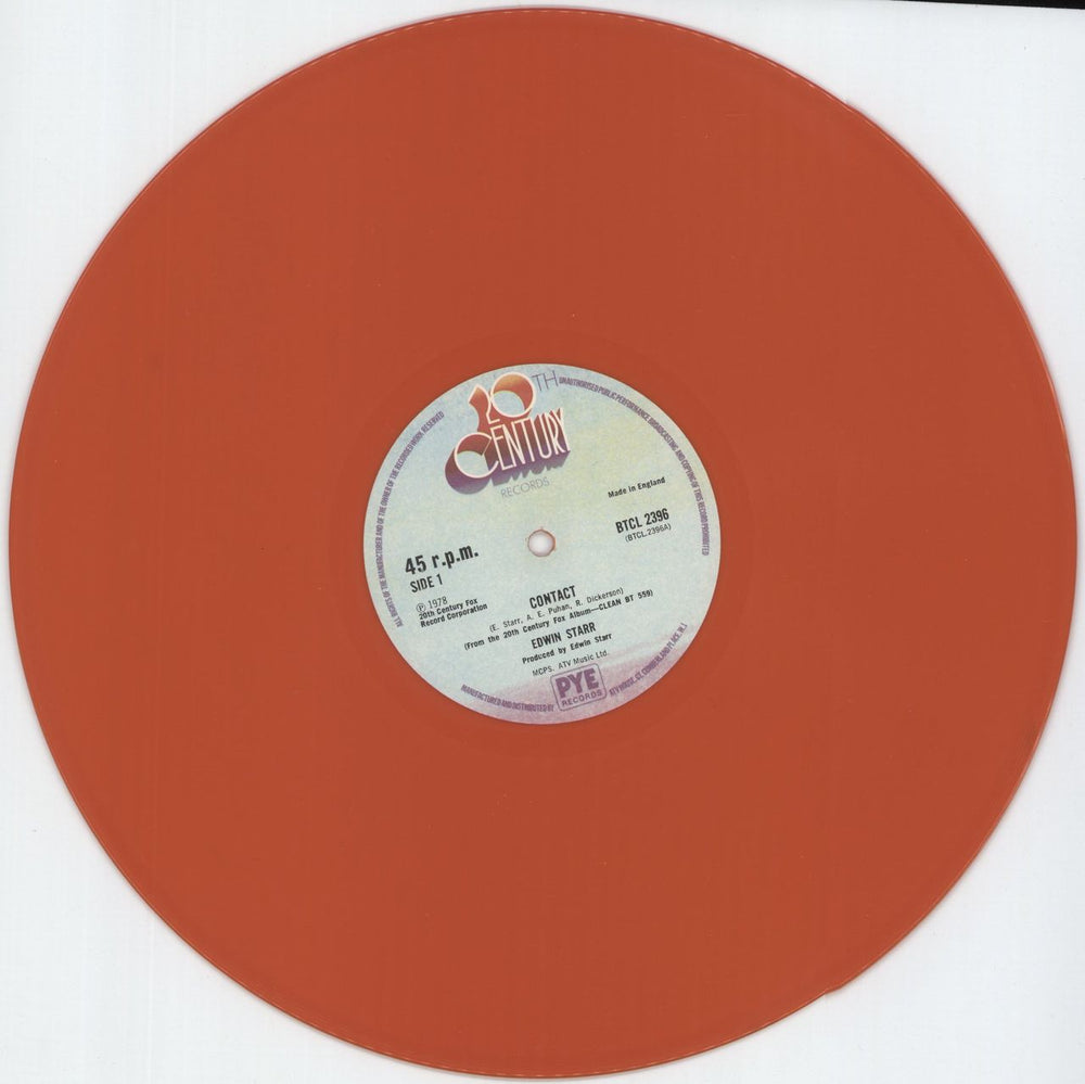 Edwin Starr Contact - Pink Vinyl + p/s UK 12" vinyl single (12 inch record / Maxi-single) EDS12CO204968