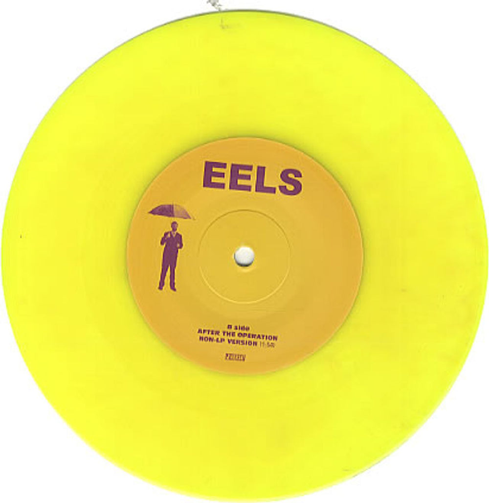 Eels Hey Man [Now You're Really Living] - Yellow Vinyl UK 7" vinyl single (7 inch record / 45) EEL07HE323966