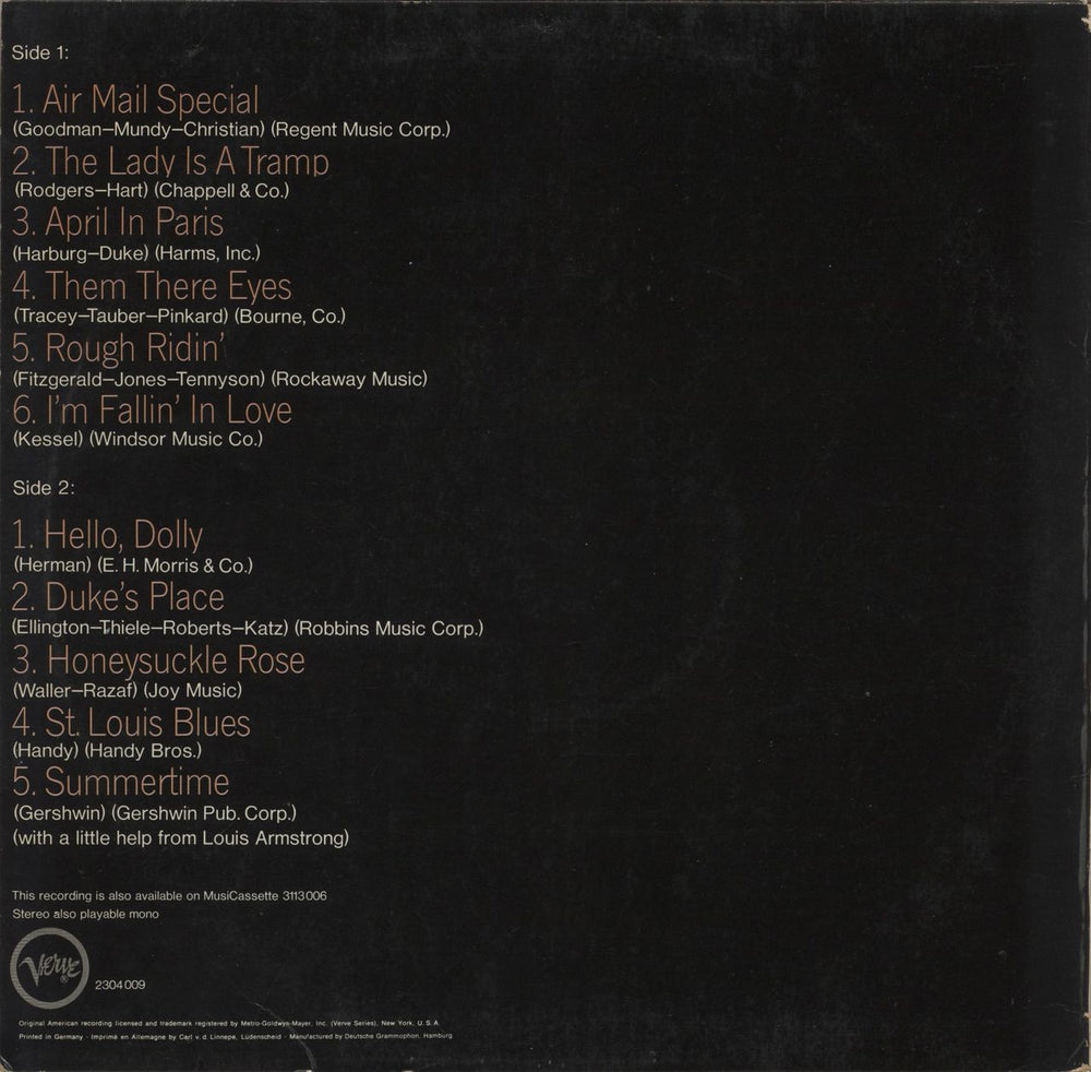 Ella Fitzgerald The Best Of Ella Fitzgerald Vol. 2 German vinyl LP album (LP record)