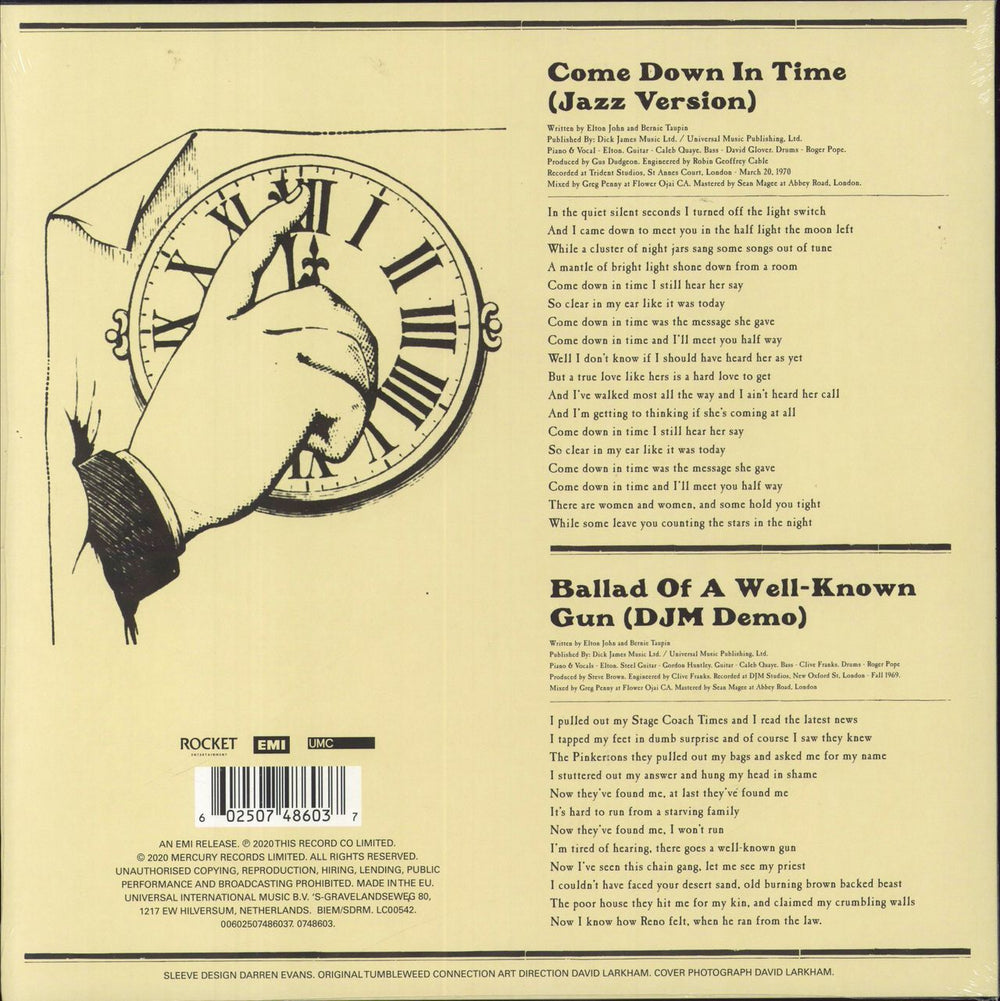 Elton John Come Down In Time (Jazz Version) UK 10" vinyl single (10 inch record) 602507486037