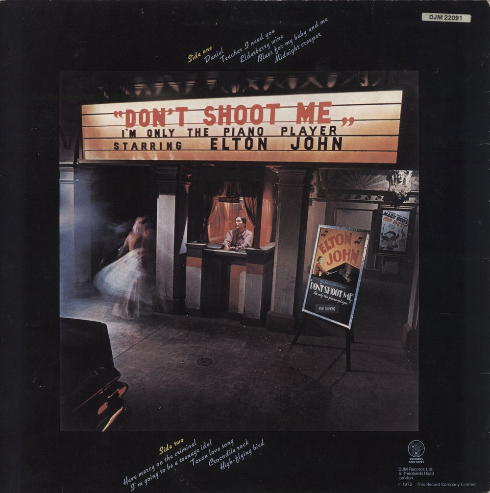 Elton John Don't Shoot Me I'm Only The Piano Player UK vinyl LP album (LP record)