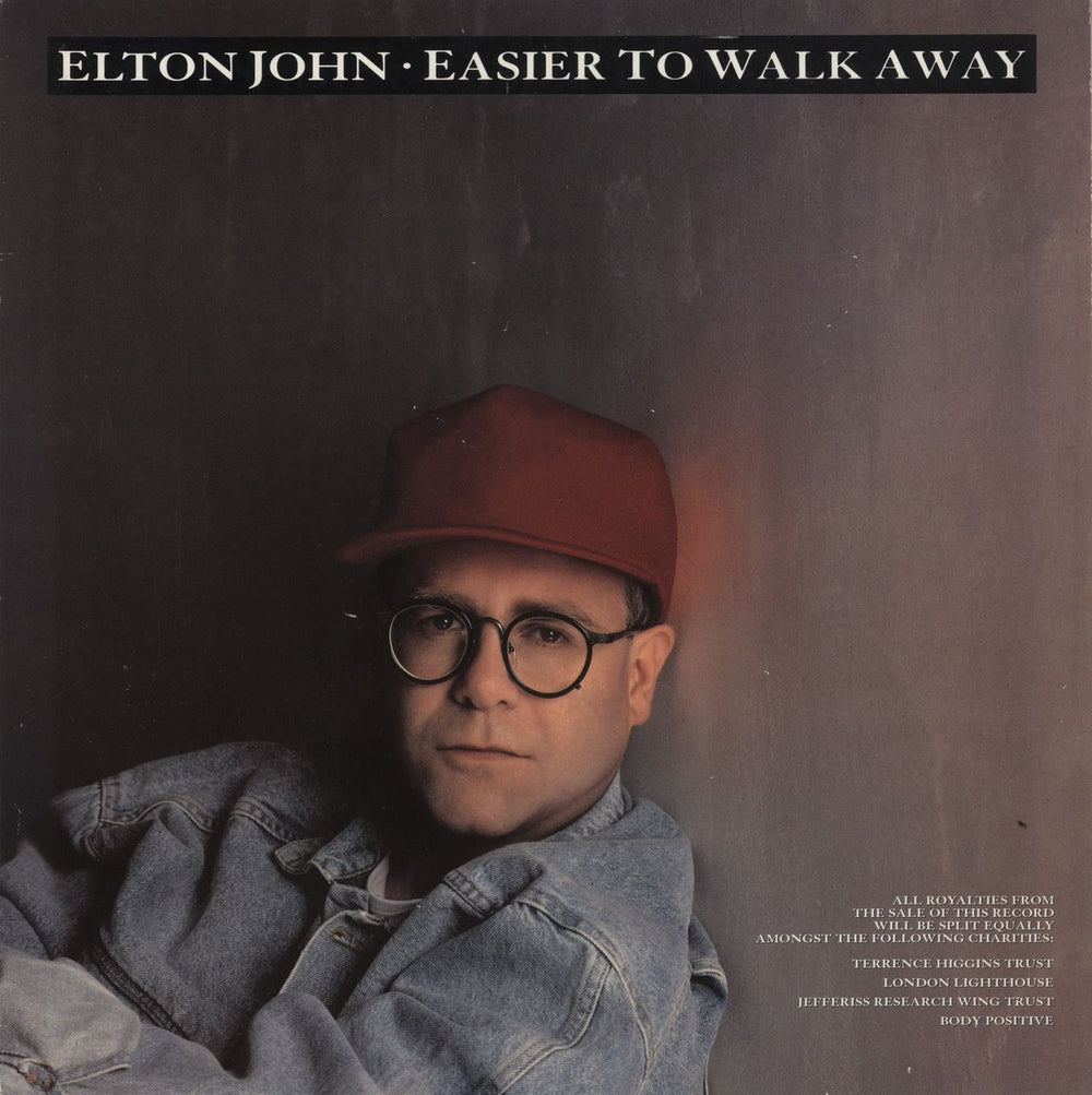 Elton John Easier To Walk Away UK 12" vinyl single (12 inch record / Maxi-single) EJS2512