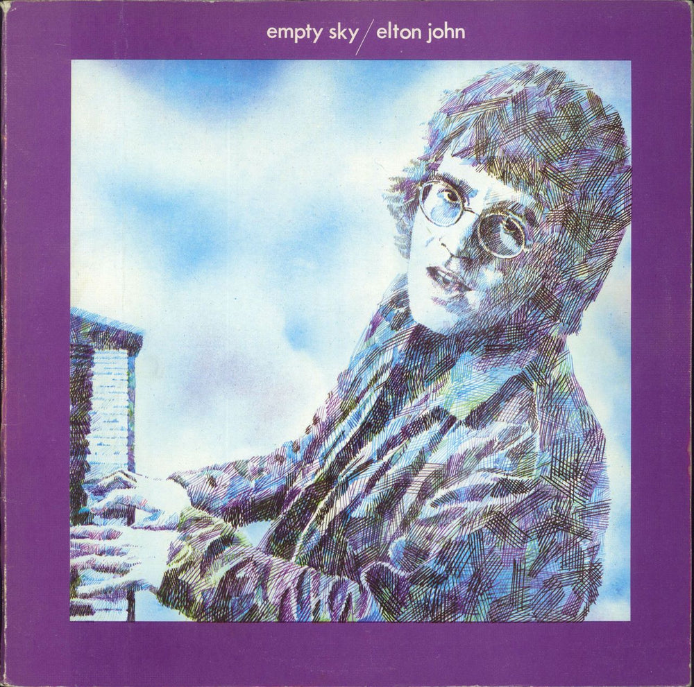 Elton John Empty Sky - Purple Vinyl - EX UK vinyl LP album (LP record) DJLPS403