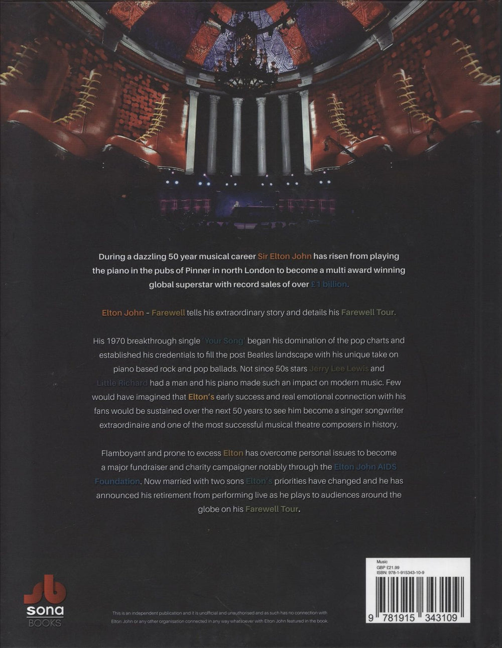 Elton John Farewell UK book 9781915343109