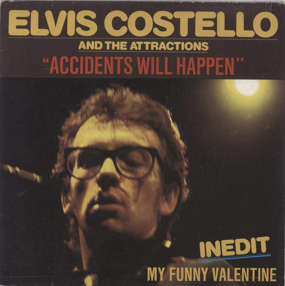 Elvis Costello Accidents Will Happen French 7" vinyl single (7 inch record / 45)