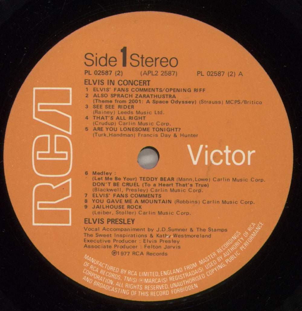 Elvis Presley Elvis In Concert - Hype Stickered UK 2-LP vinyl record set (Double LP Album) ELV2LEL877957