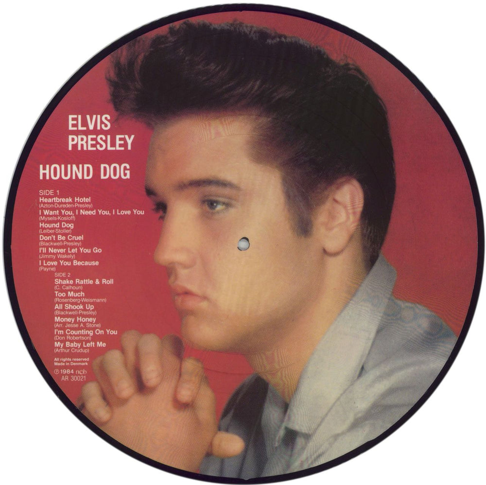 Elvis Presley Hound Dog Danish picture disc LP (vinyl picture disc album) ELVPDHO44069