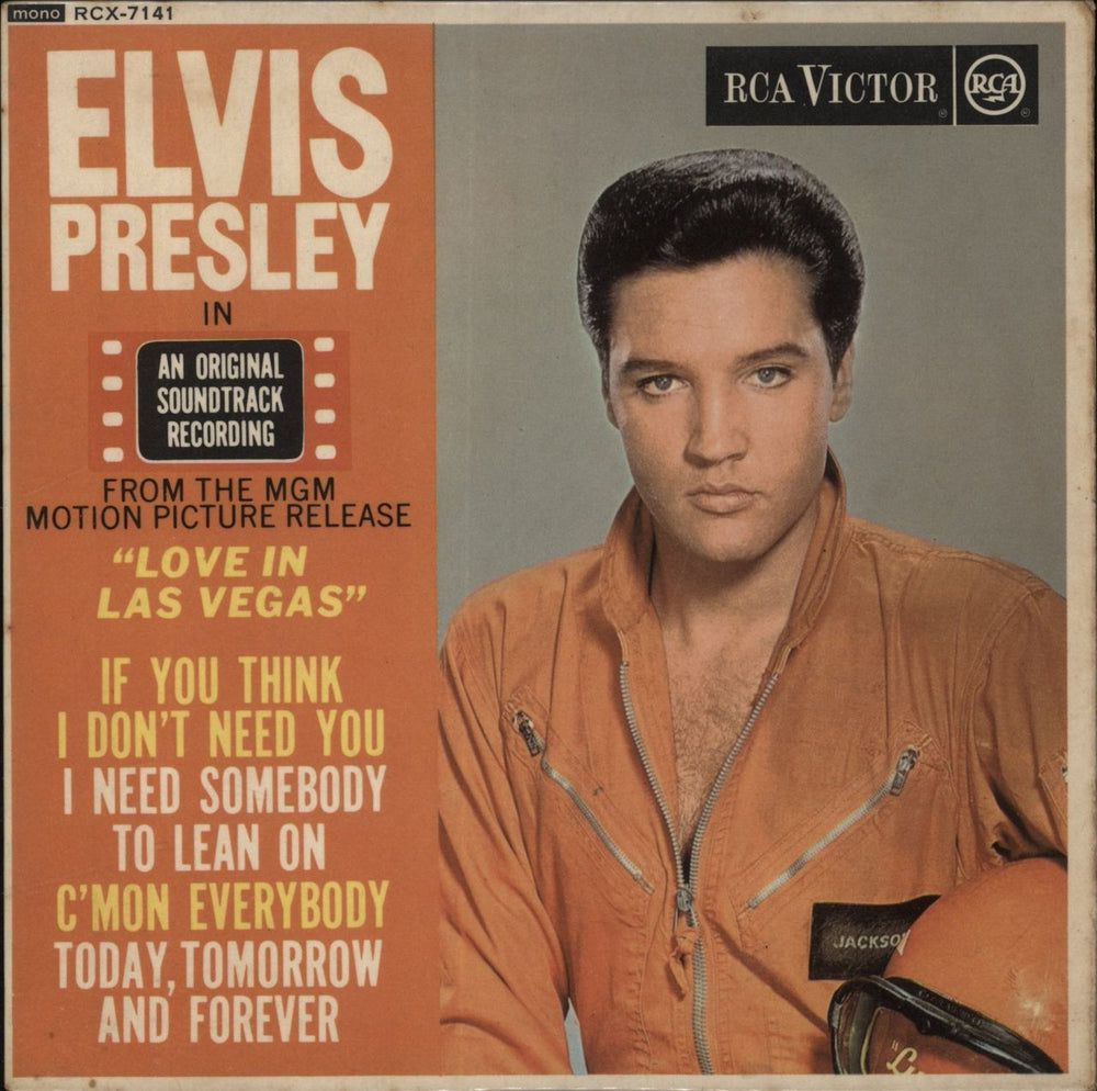 Elvis Presley Love In Las Vegas E.P. - Silver Spot UK 7" vinyl single (7 inch record / 45) RCX-7141