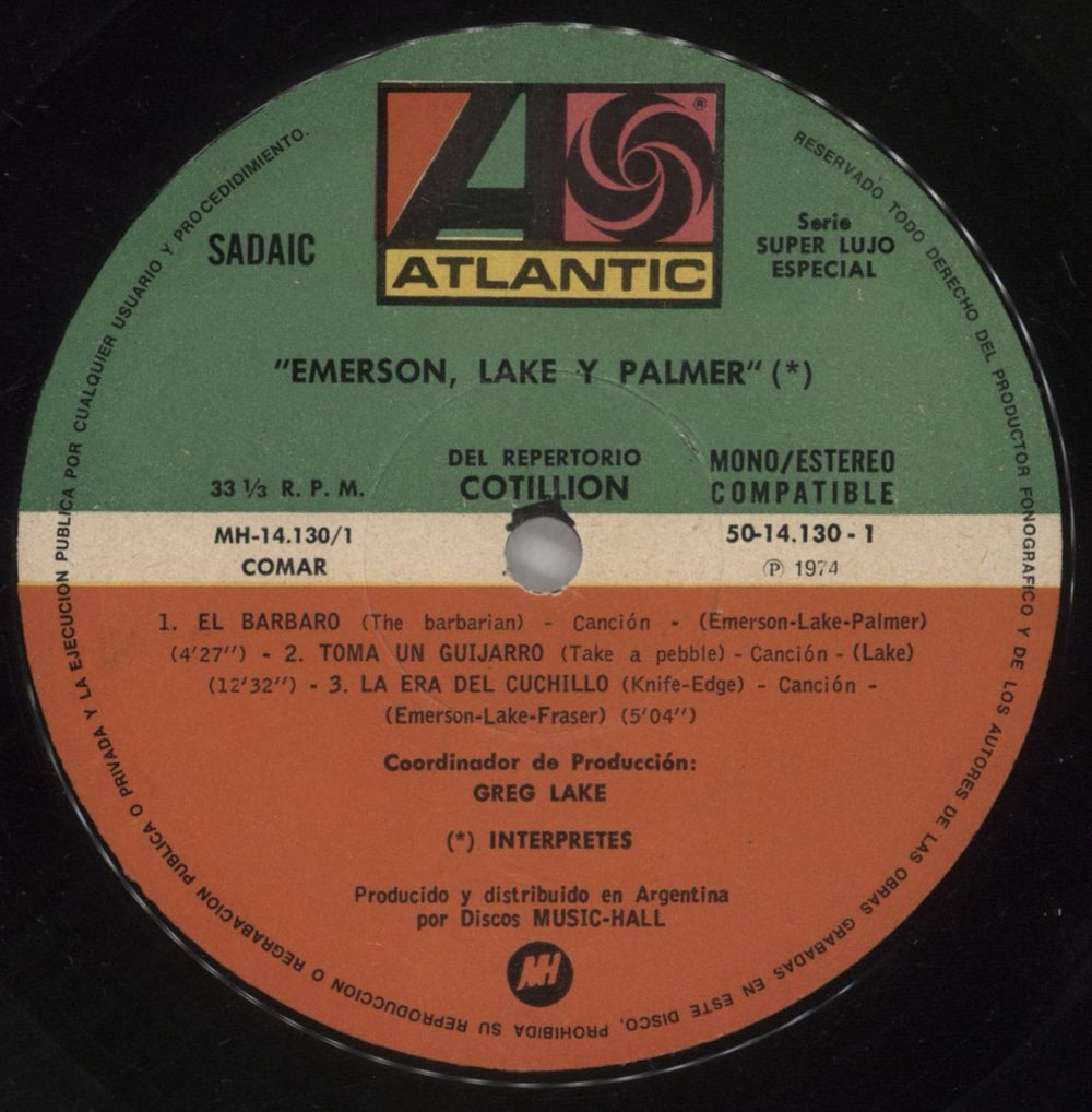 Emerson Lake & Palmer Emerson Lake And Palmer Argentinean vinyl LP album (LP record) ELPLPEM880494