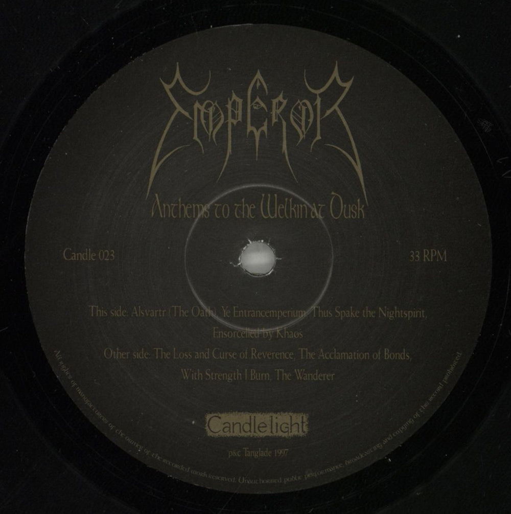 Emperor Anthems To The Welkin At Dusk UK vinyl LP album (LP record) 2PQLPAN881773