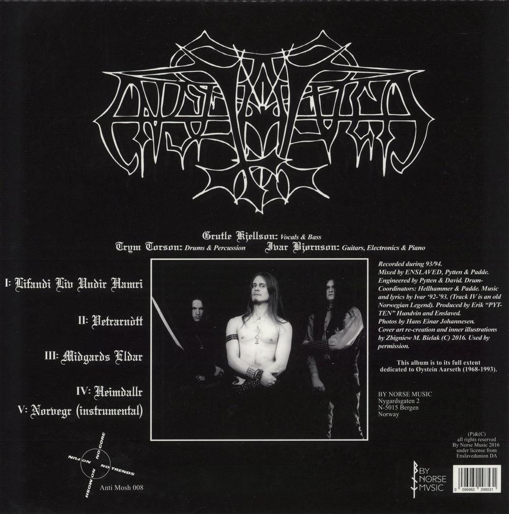 Enslaved Vikingligr Veldi - Clear Vinyl Norwegian 2-LP vinyl record set (Double LP Album) 096962298531