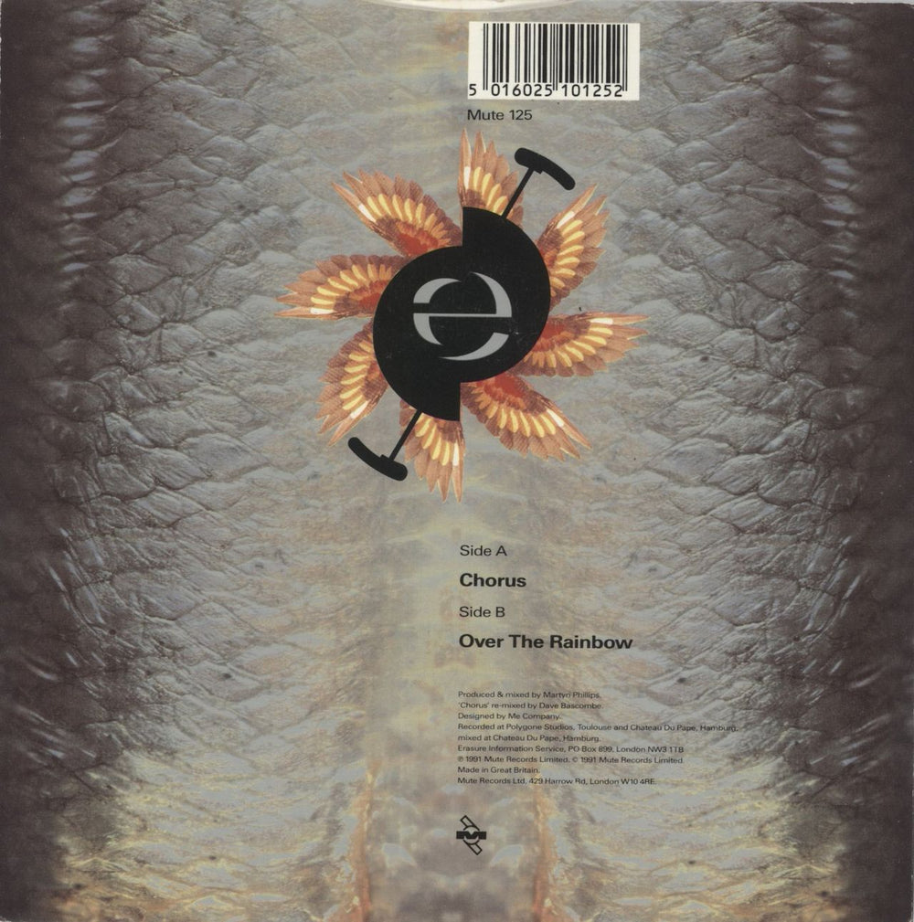 Erasure Chorus UK 7" vinyl single (7 inch record / 45) 5016025101252