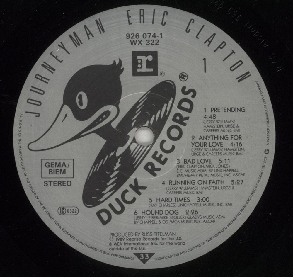 Eric Clapton Journeyman UK vinyl LP album (LP record) CLPLPJO527983