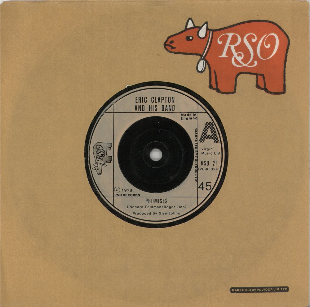 Eric Clapton Promises UK 7" vinyl single (7 inch record / 45) RSO21