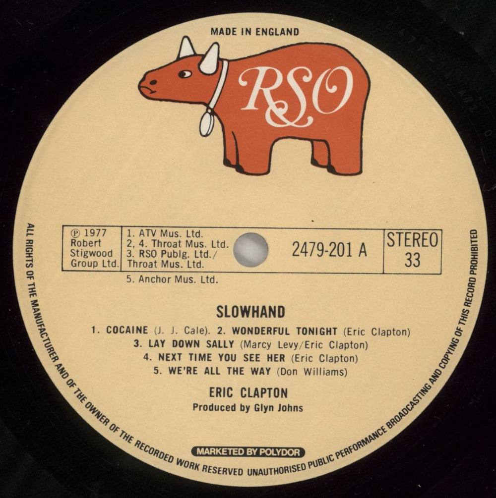 Eric Clapton Slowhand - Gatefold - EX UK vinyl LP album (LP record) CLPLPSL690106