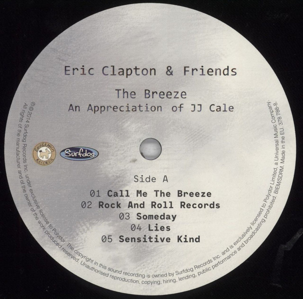 Eric Clapton The Breeze: An Appreciation of JJ Cale - 'Surfdog' logo Sleeve UK 2-LP vinyl record set (Double LP Album) CLP2LTH817324