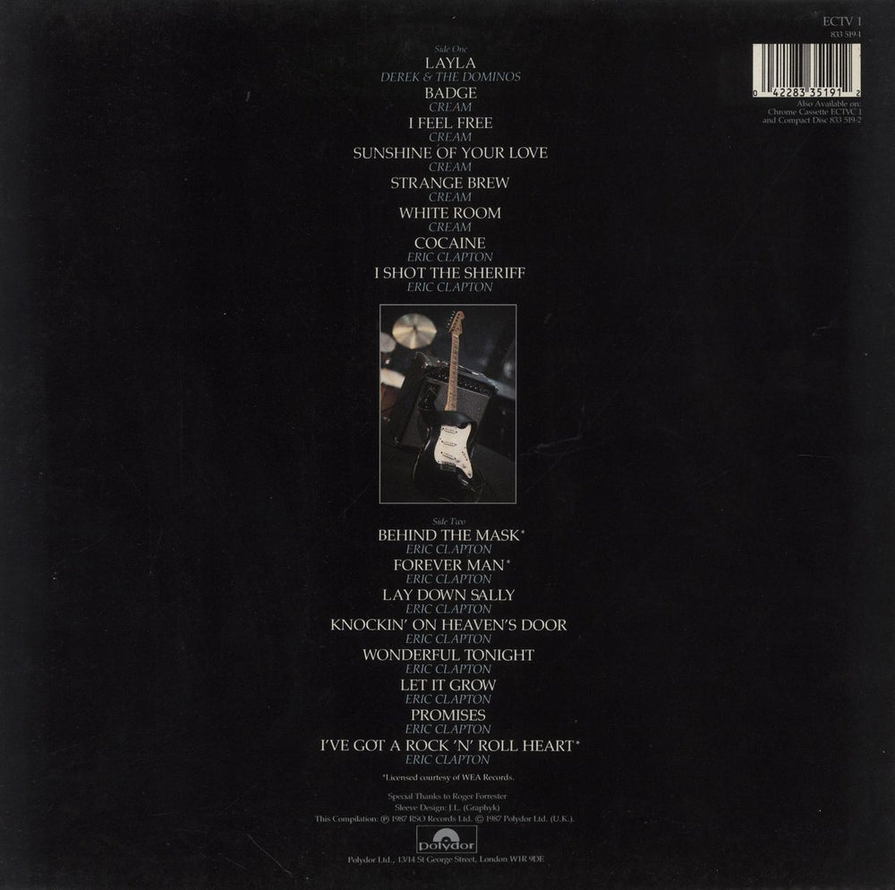 Eric Clapton The Cream Of Eric Clapton - EX UK vinyl LP album (LP record) 042283351912