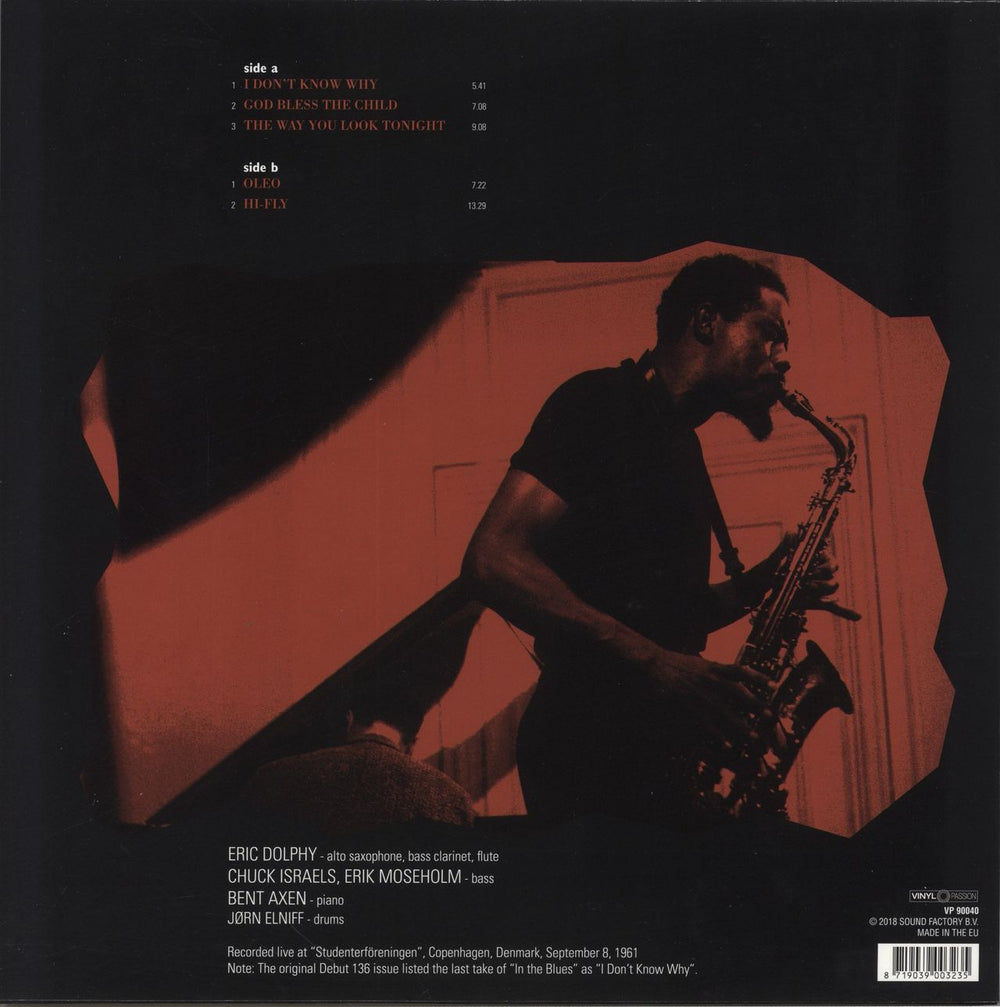 Eric Dolphy In Europe - 180gm Red Vinyl UK vinyl LP album (LP record)