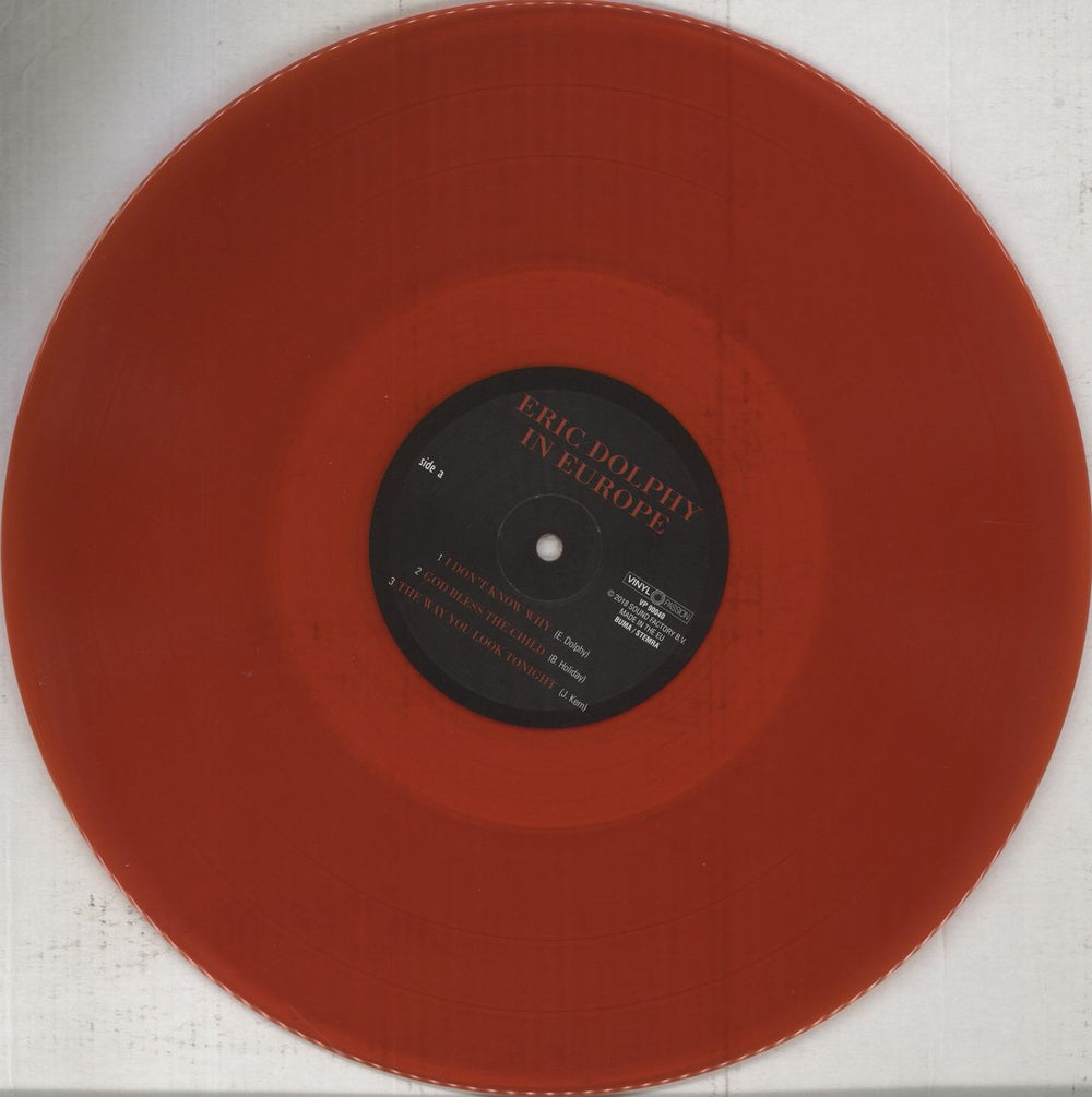 Eric Dolphy In Europe - 180gm Red Vinyl UK vinyl LP album (LP record) EDPLPIN853240