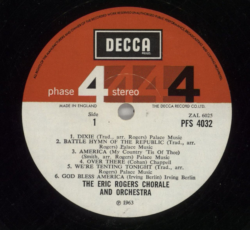 Eric Rogers America Sings UK vinyl LP album (LP record) IYRLPAM714470