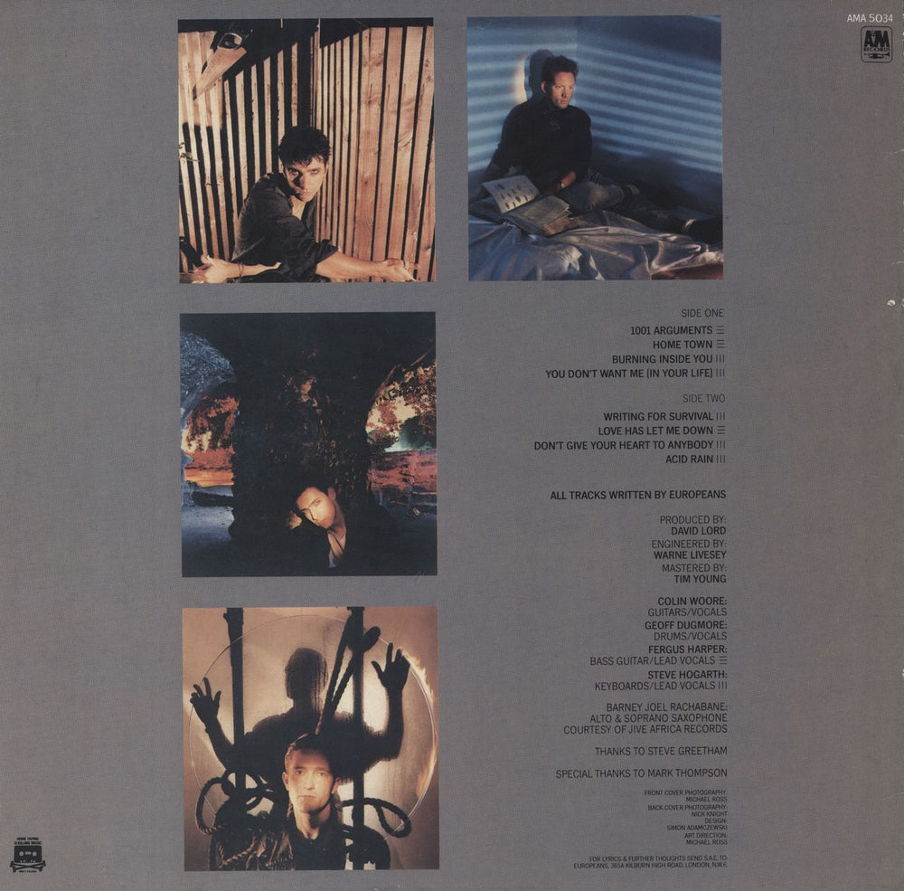 Europeans Recurring Dreams UK vinyl LP album (LP record)